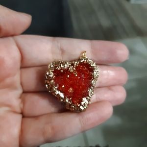 Red Crystal Heart Pendant